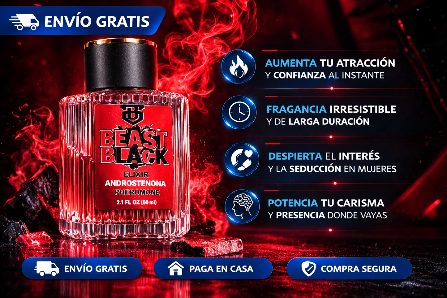 Beast black-Perfume De Feromonas